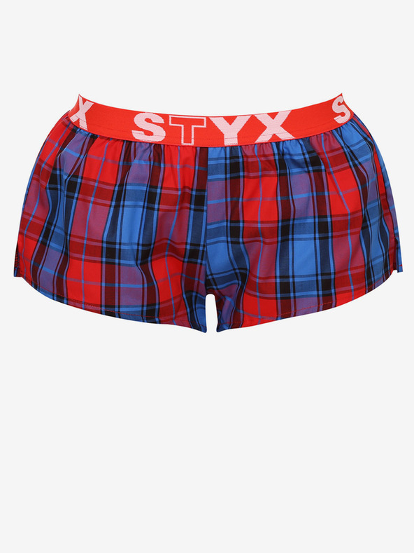 Styx Piros és kék Styx női kockás alvónadrág