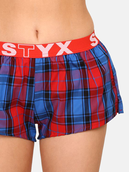 Styx Piros és kék Styx női kockás alvónadrág