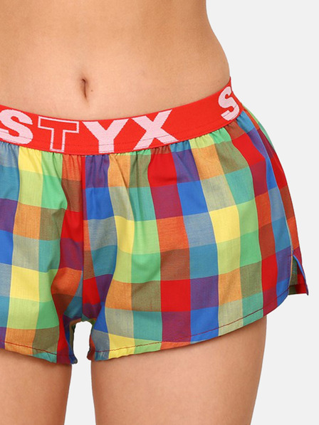 Styx Piros és zöld Styx női kockás alvónadrágok