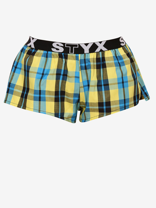 Styx Kék és sárga női kockás alvónadrág Styx Styx