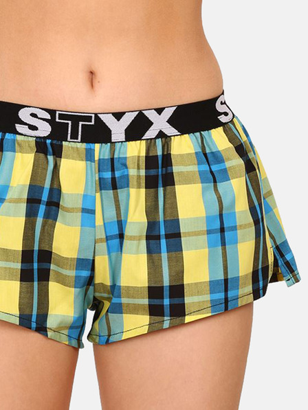 Styx Kék és sárga női kockás alvónadrág Styx Styx