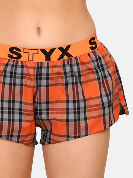 Styx Narancssárga női kockás alvónadrág Styx