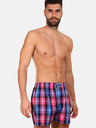 Styx Rózsaszín és kék férfi kockás rövidnadrág Styx
