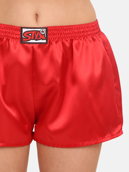 Styx Piros női szatén alvónadrág Styx