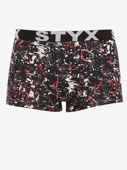 Styx Fehér és fekete színű, mintás férfi boxeralsó Styx Jáchym