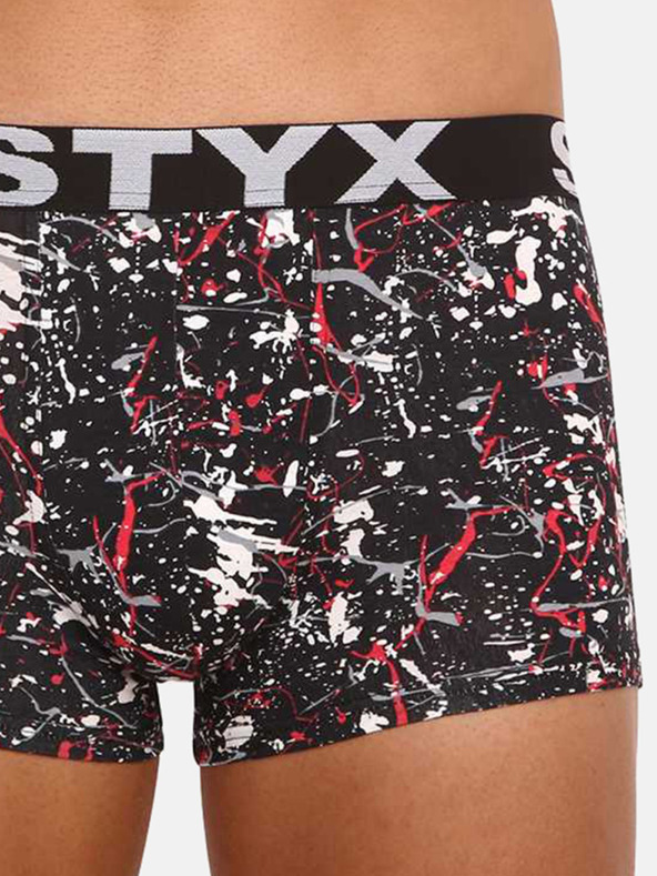 Styx Fehér és fekete színű, mintás férfi boxeralsó Styx Jáchym