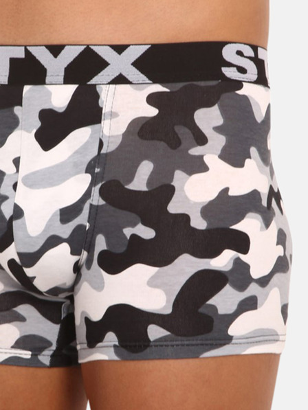 Styx Fehér és szürke férfi katonai boxeralsó Styx hosszú art camouflage