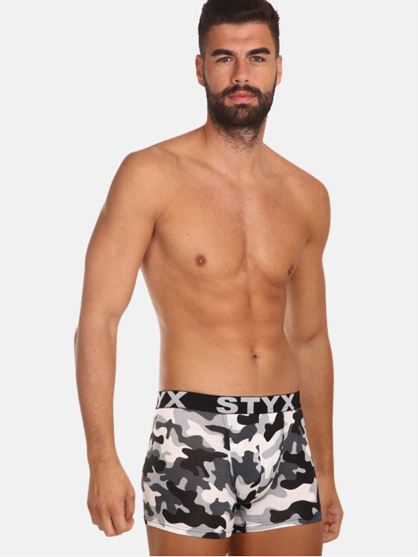 Styx Fehér és szürke férfi katonai boxeralsó Styx hosszú art camouflage