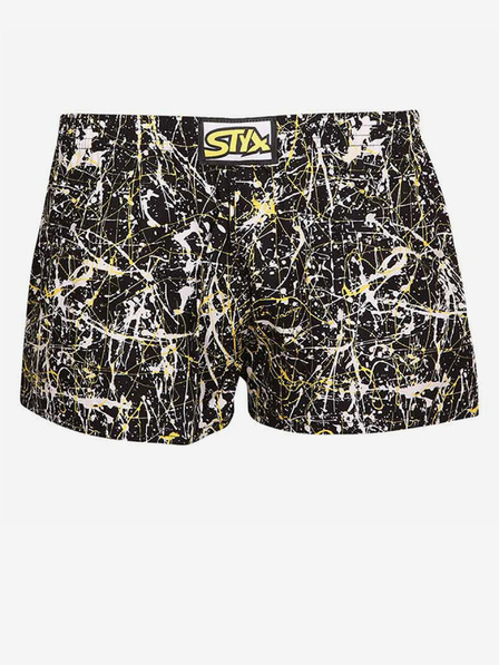 Styx Fehér és fekete fiú mintás fiú rövidnadrág Styx art Jáchym