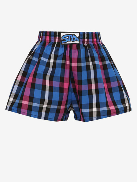 Styx Lila és kék fiúk kockás rövidnadrág Styx