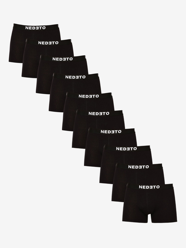 Nedeto Tíz darabos férfi boxeralsó készlet fekete Nedeto