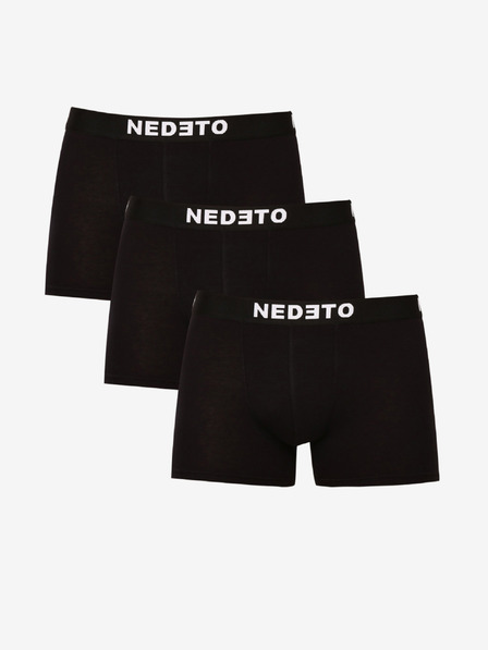 Nedeto Három darabos férfi boxeralsó készlet fekete színben Nedeto