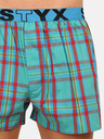 Styx Türkizkék férfi Styx kockás rövidnadrág