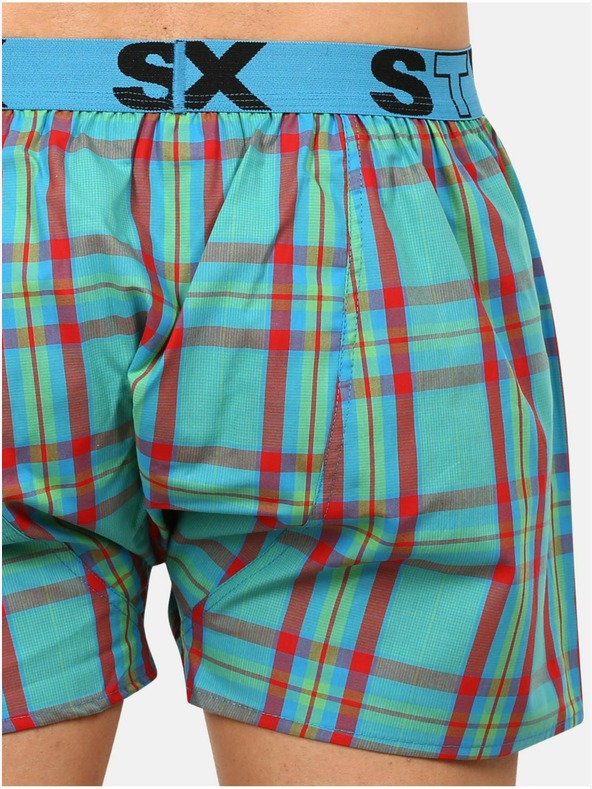 Styx Türkizkék férfi Styx kockás rövidnadrág