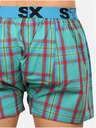 Styx Türkizkék férfi Styx kockás rövidnadrág