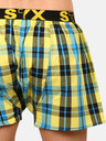 Styx Kék és sárga férfi kockás rövidnadrág Styx