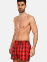 Styx Styx piros férfi kockás rövidnadrágok