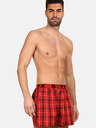 Styx Styx piros férfi kockás rövidnadrágok