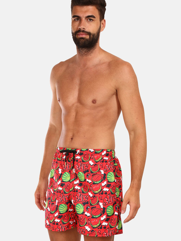 Styx Piros férfi Styx dinnye mintás fürdőruha