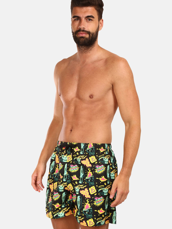 Styx Sárga és fekete Férfi Styx mintás fürdőruhák