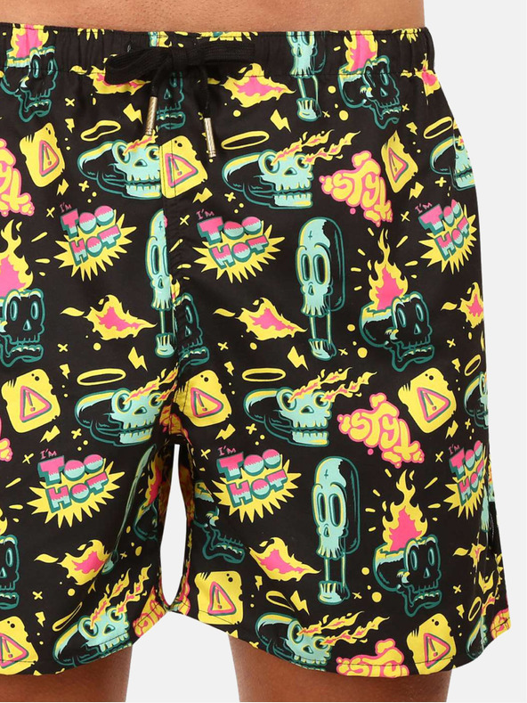 Styx Sárga és fekete Férfi Styx mintás fürdőruhák