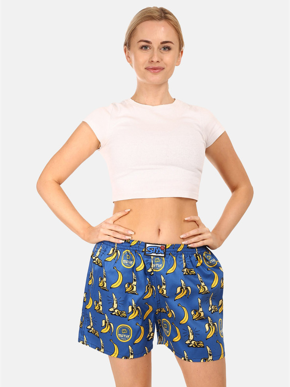 Styx Sárga és kék női mintás alvónadrág Styx Banánok