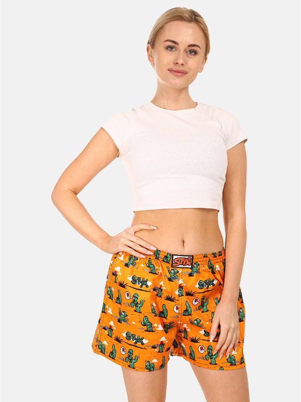 Styx Narancssárga női Styx kaktusz mintás alvónadrág Styx Cactus
