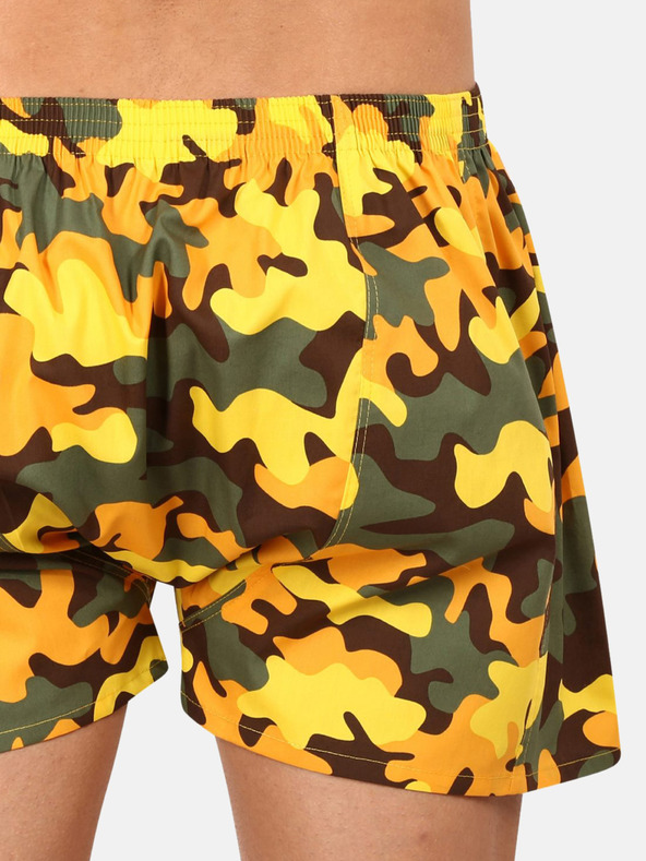 Styx Három darabos férfi mintás alvónadrág készlet kék, sárga és fekete színben Styx Styx