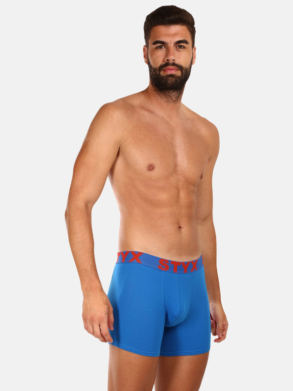 Styx Három darabos férfi boxeralsó készlet kék színben Styx