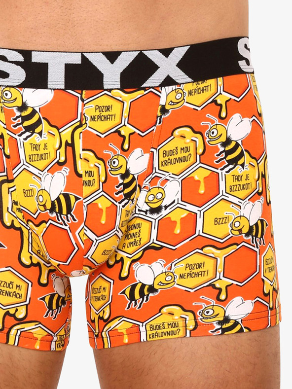Styx Narancssárga férfi mintás boxeralsó Styx