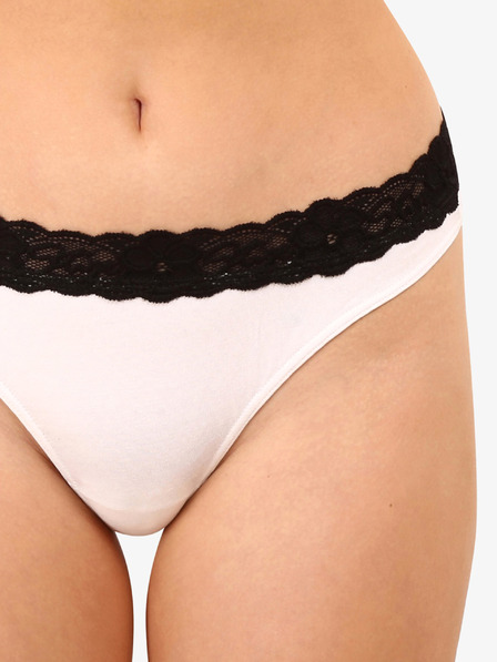 Styx Fehér női tanga csipkével Styx