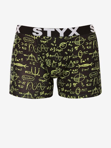 Styx Fekete férfi mintás boxeralsó Styx