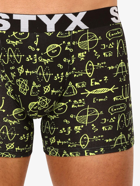 Styx Fekete férfi mintás boxeralsó Styx