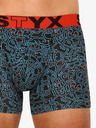 Styx Fekete férfi mintás boxeralsó Styx