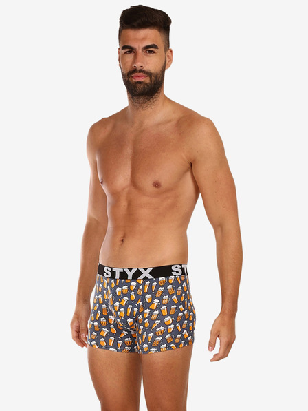 Styx Szürke férfi mintás boxeralsó Styx Sör