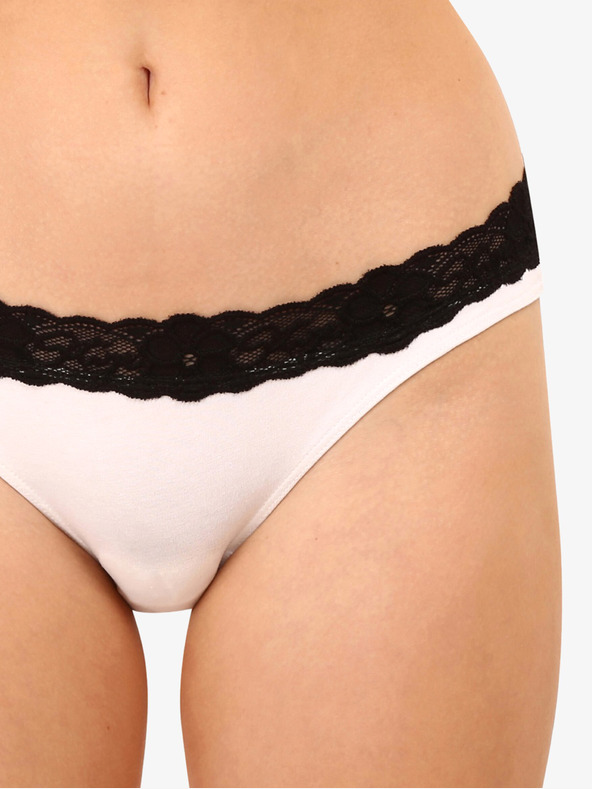 Styx Fekete-fehér női bugyi csipkés részletekkel Styx Styx