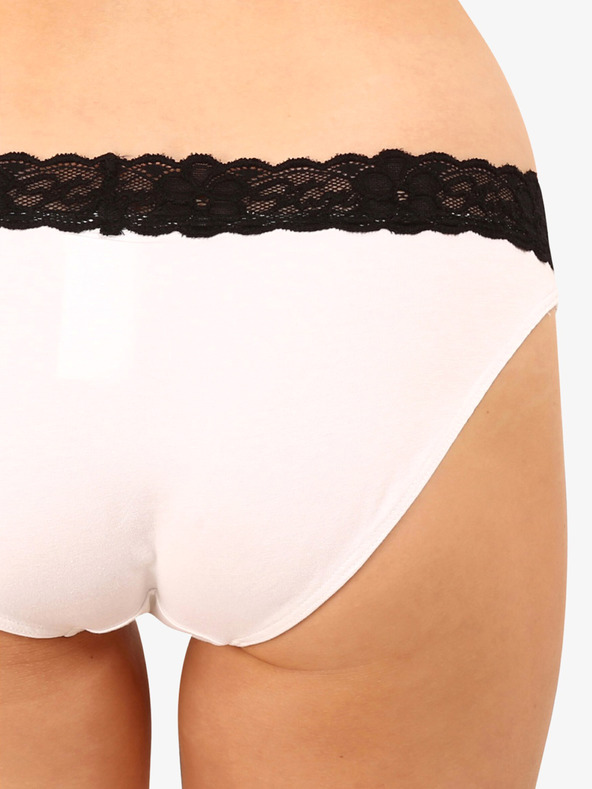 Styx Fekete-fehér női bugyi csipkés részletekkel Styx Styx