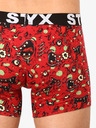 Styx Piros férfi mintás boxeralsó Styx Zombie