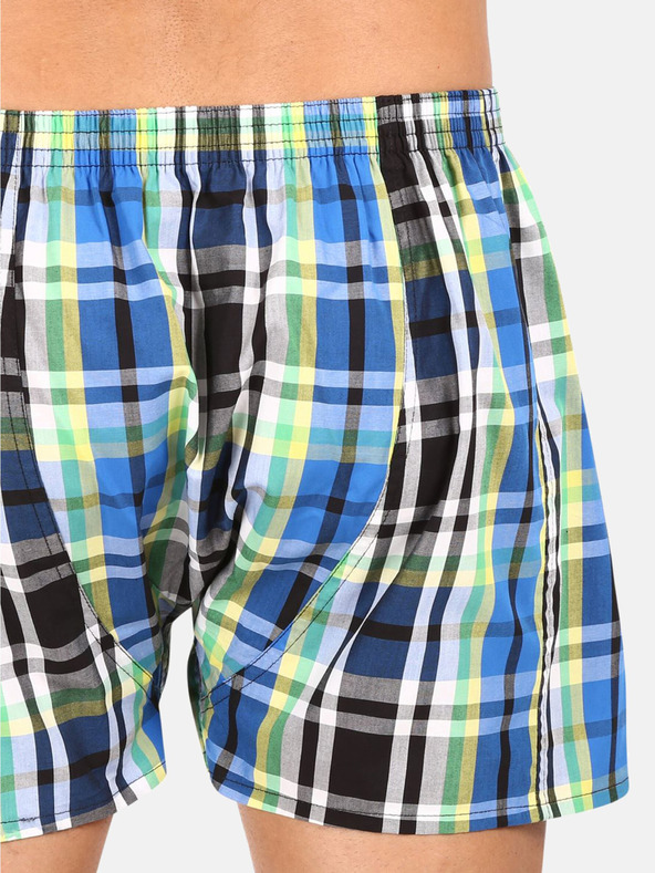 Styx Zöld és kék férfi kockás rövidnadrág Styx
