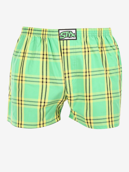 Styx Világoszöld férfi kockás rövidnadrág Styx