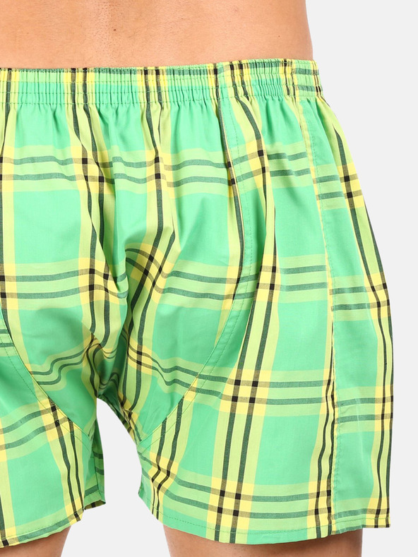 Styx Világoszöld férfi kockás rövidnadrág Styx