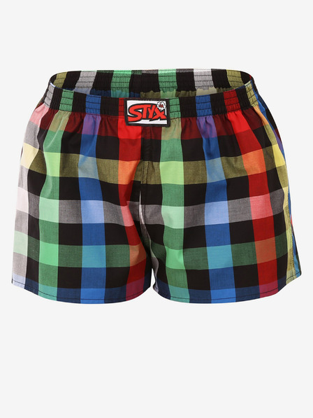 Styx Zöld és fekete női kockás rövidnadrág Styx Styx