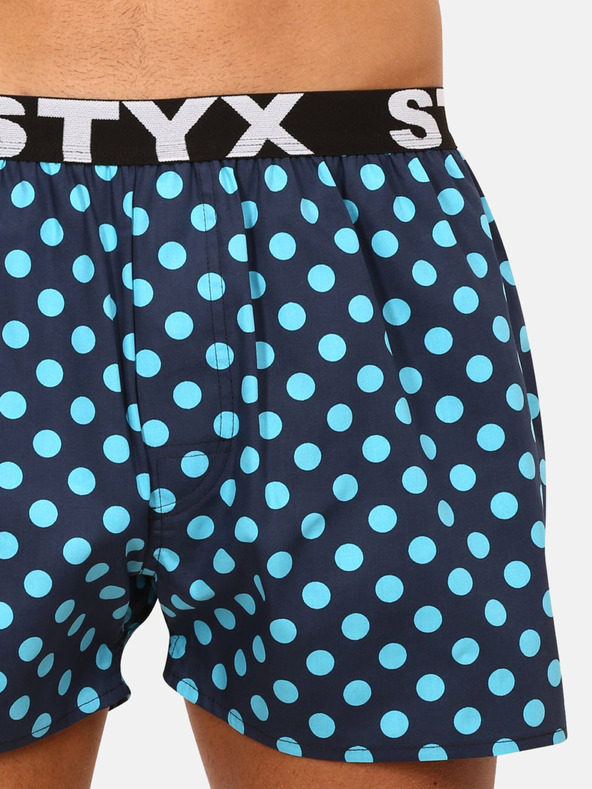 Styx Türkizkék és kék Styx pöttyös férfi pöttyös rövidnadrágok