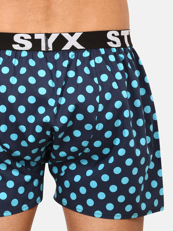 Styx Türkizkék és kék Styx pöttyös férfi pöttyös rövidnadrágok