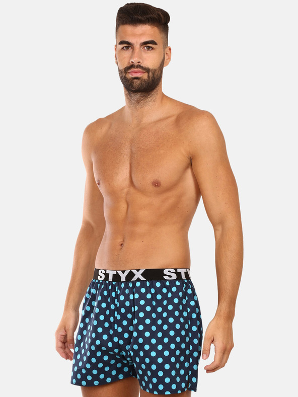 Styx Türkizkék és kék Styx pöttyös férfi pöttyös rövidnadrágok
