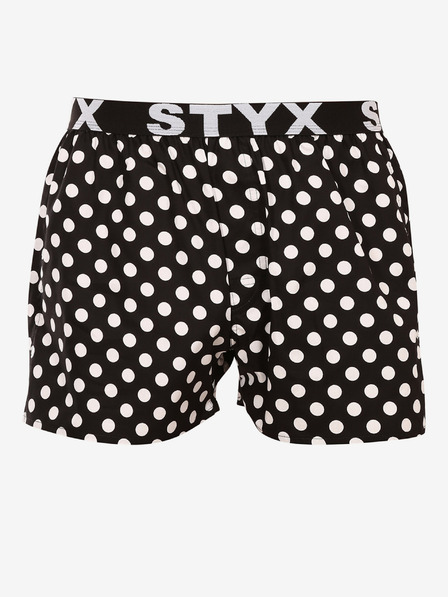 Styx Fekete és fehér pöttyös férfi pöttyös rövidnadrág Styx pöttyös nadrágok