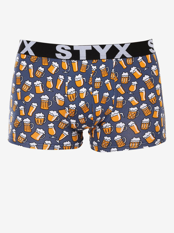 Styx Sárga és szürke férfi boxeralsó Styx Beer mintás boxeralsó