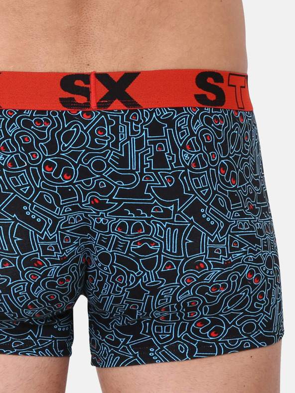 Styx Kék és fekete férfi mintás boxeralsó Styx Styx