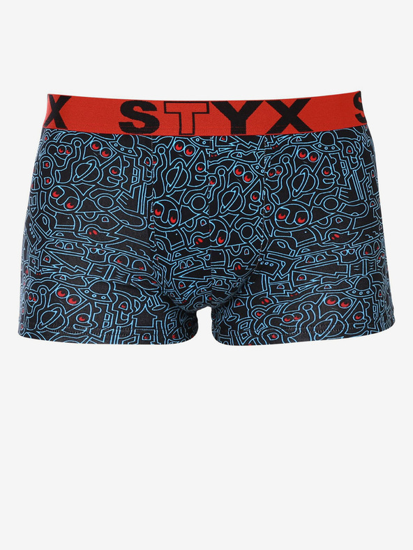 Styx Kék és fekete férfi mintás boxeralsó Styx Styx