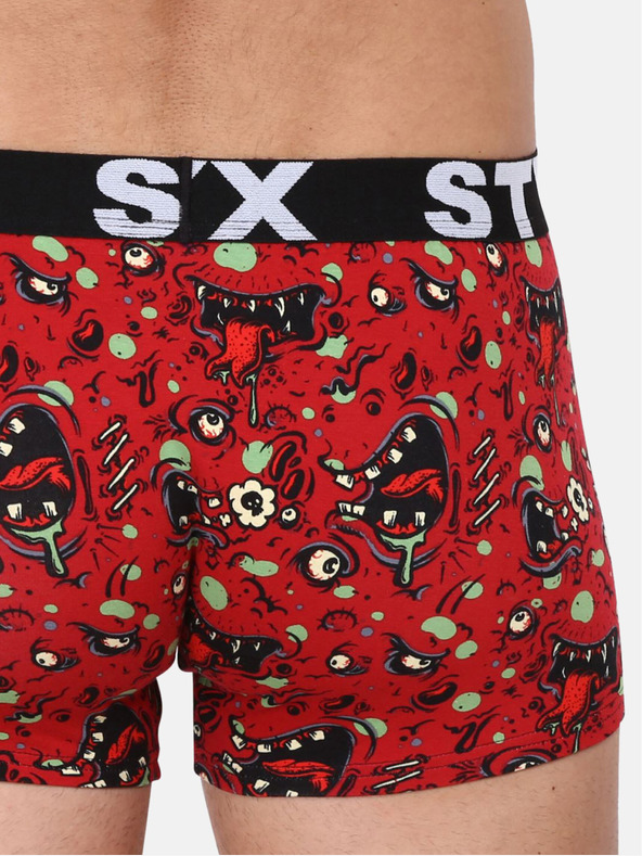Styx Piros férfi mintás boxeralsó Styx Zombie